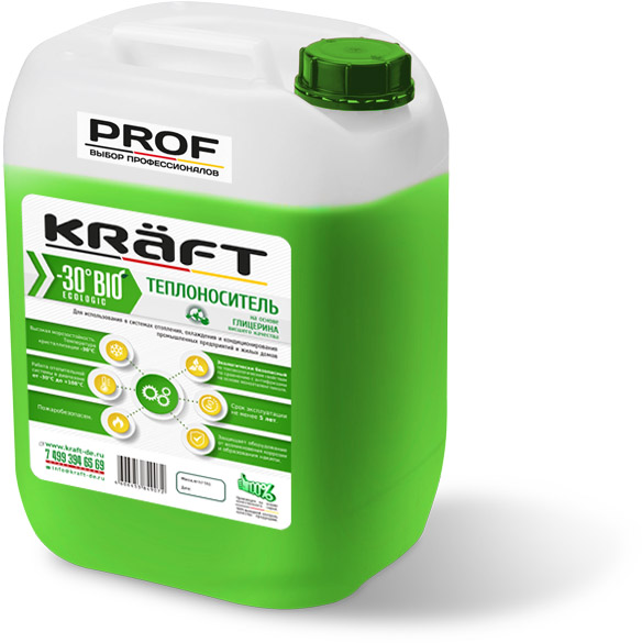 Теплоноситель 30. Теплоноситель глицерин Kraft -30 Bio. Теплоноситель 